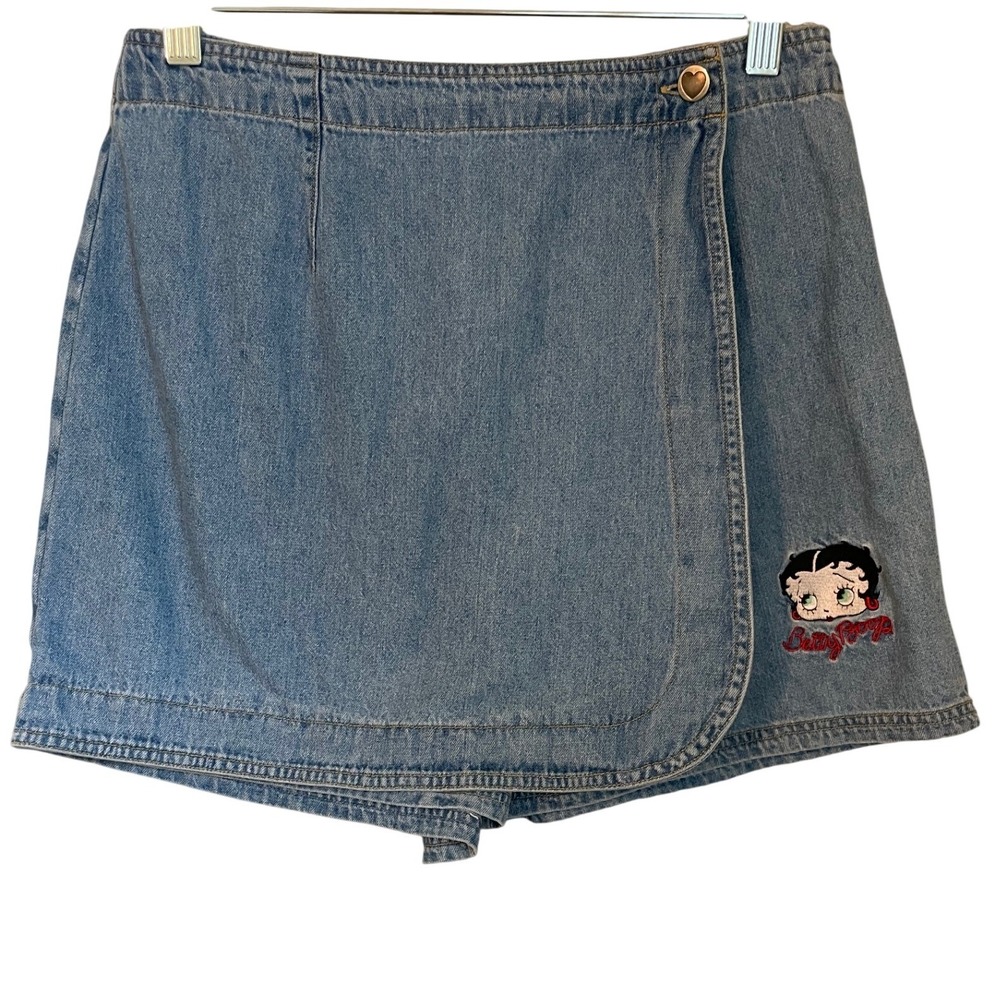 Vintage 1995 Jerry Leigh Betty Boop Denim Skort Size 9 26" Waist